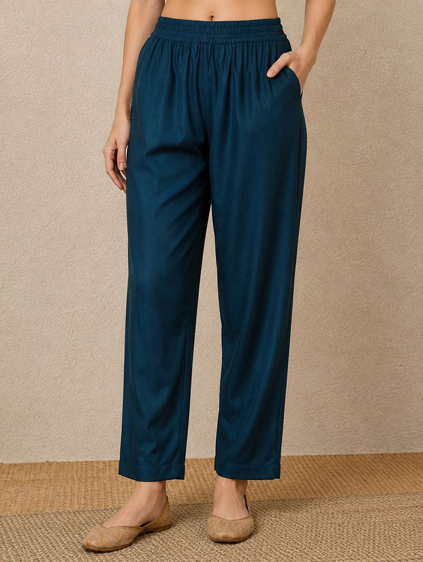 Women Solid With Work Three Quarter Sleeve Kurta Pant With Dupatta Set - 22663852 -  Standard Image - 4