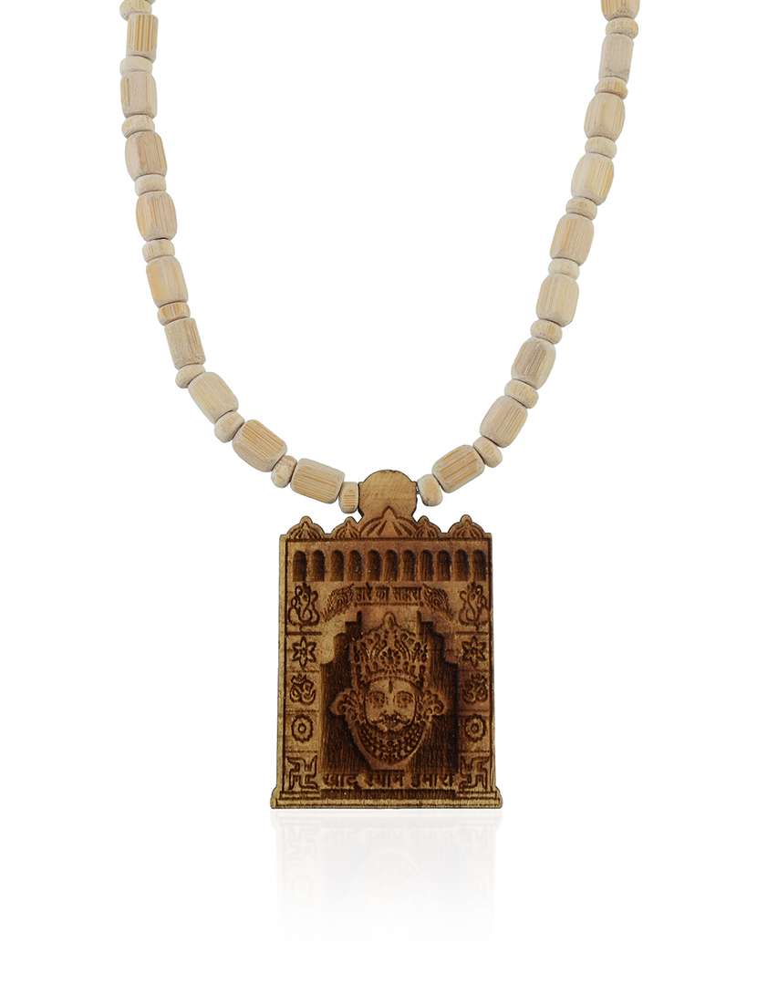 Women Brown Wooden Long Necklace - 22663944 -  Standard Image - 1
