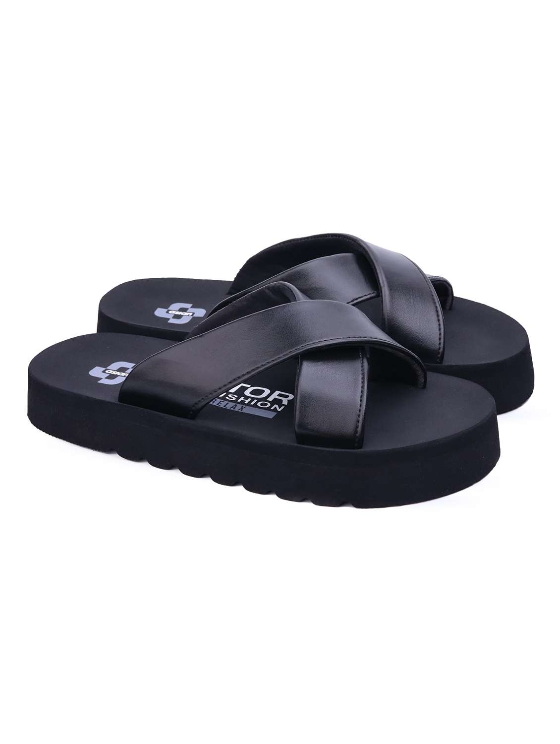 Men Solid Slip On Slider - 22664406 -  Standard Image - 1