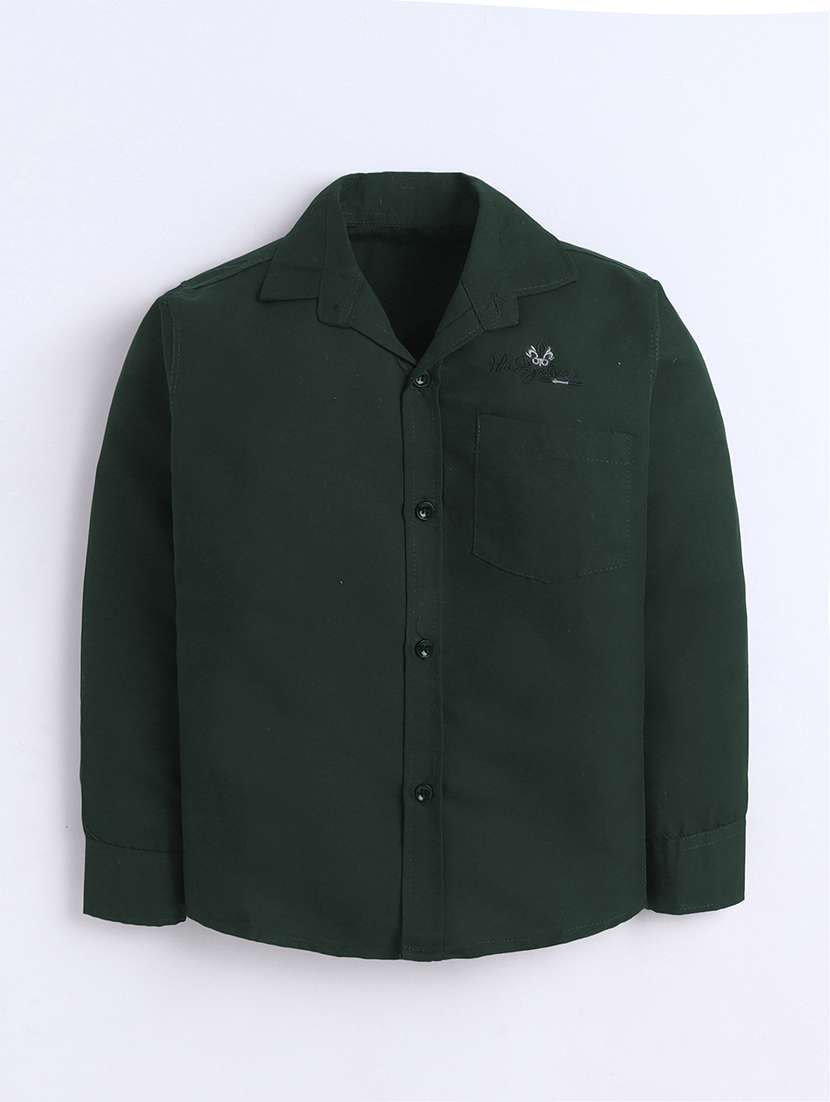 Boys Solid Long Sleeves Regular Shirt - 22664442 -  Standard Image - 1