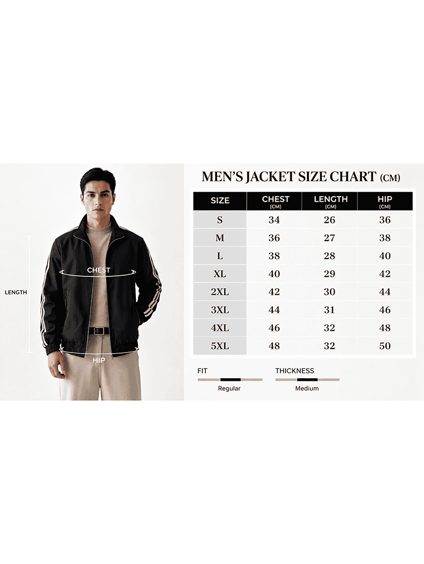 Men Taped Long Sleeves Regular Fit Bomber Jacket - 22664732 -  Standard Image - 4