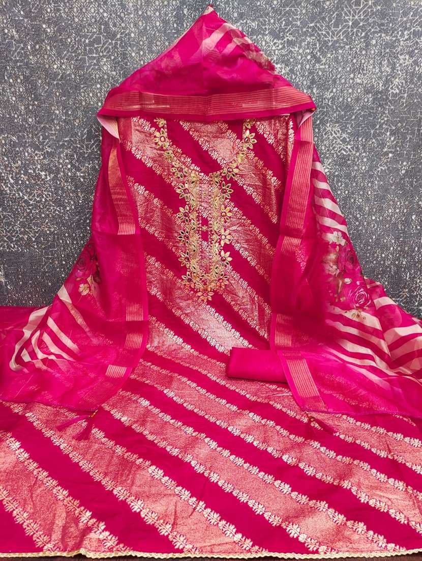 Women Self Design Unstitched Suit Set - 22664805 -  Standard Image - 1