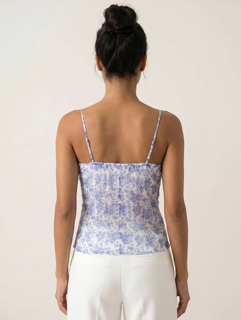 Women Printed Shoulder Strap Regular Top - 22665133 -  Standard Image - 4