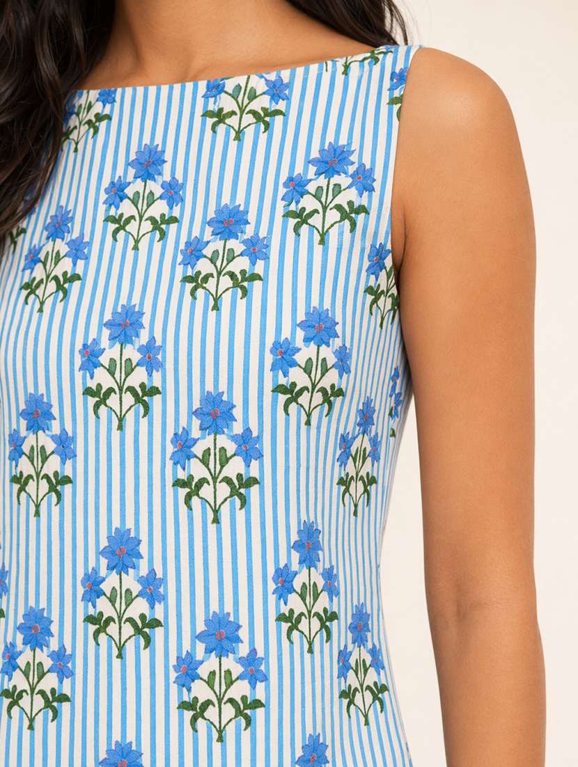 Women Printed Sleeveless A-line Dress - 22665136 -  Standard Image - 1