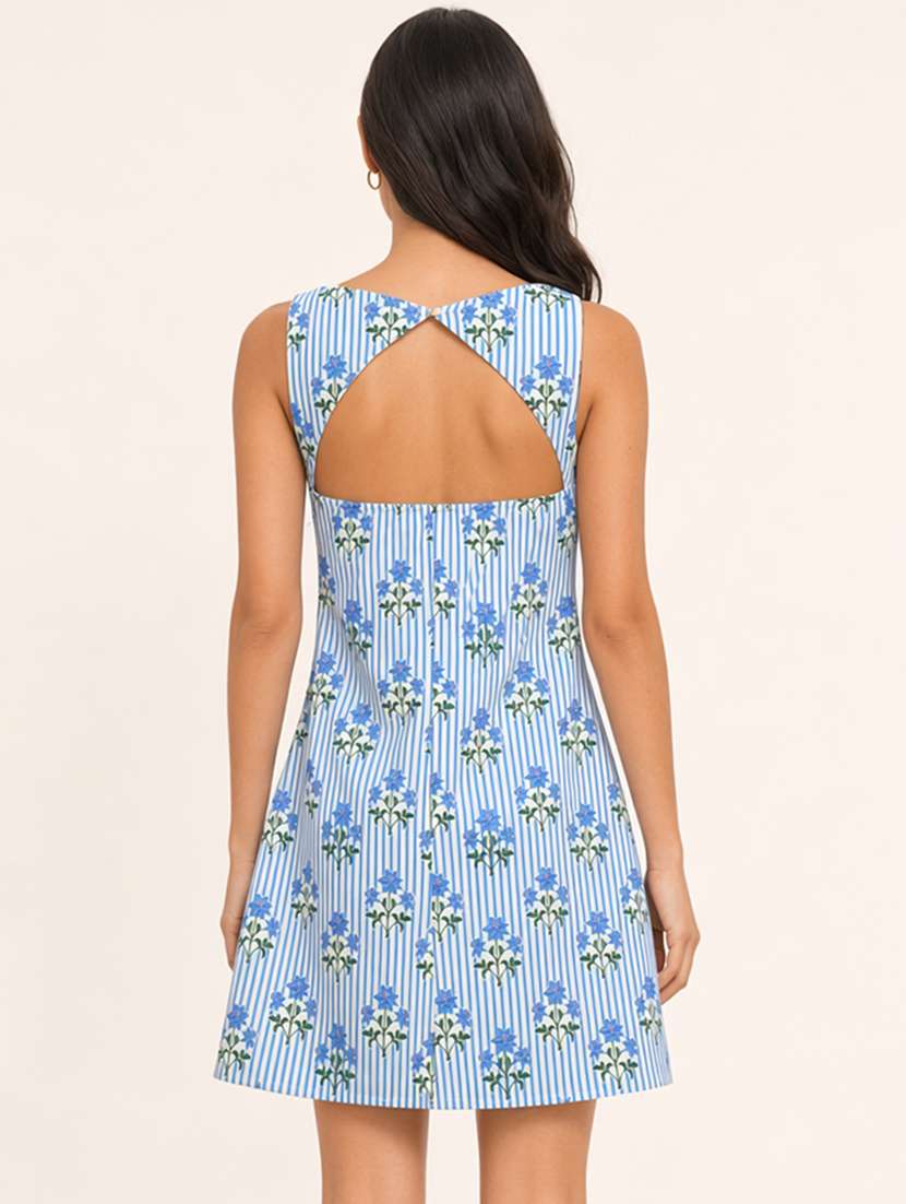 Women Printed Sleeveless A-line Dress - 22665136 -  Standard Image - 4