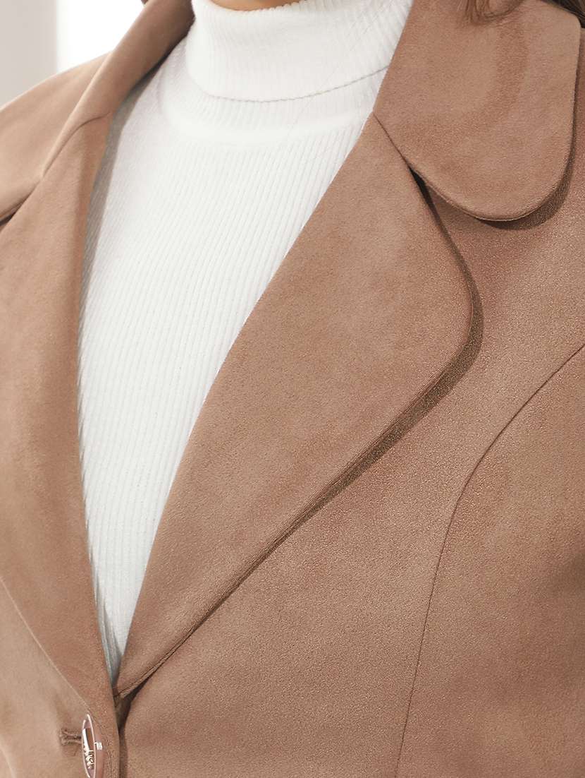 Women Solid Long Sleeves Regular Coat - 22665313 -  Standard Image - 1