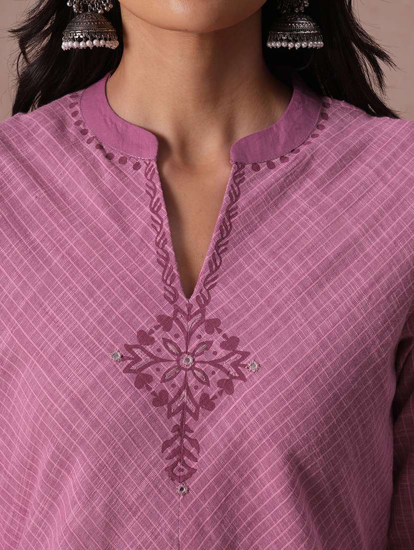 women printed three quarter sleeves kurta pant set with dupatta - 22665500 -  Standard Image - 1