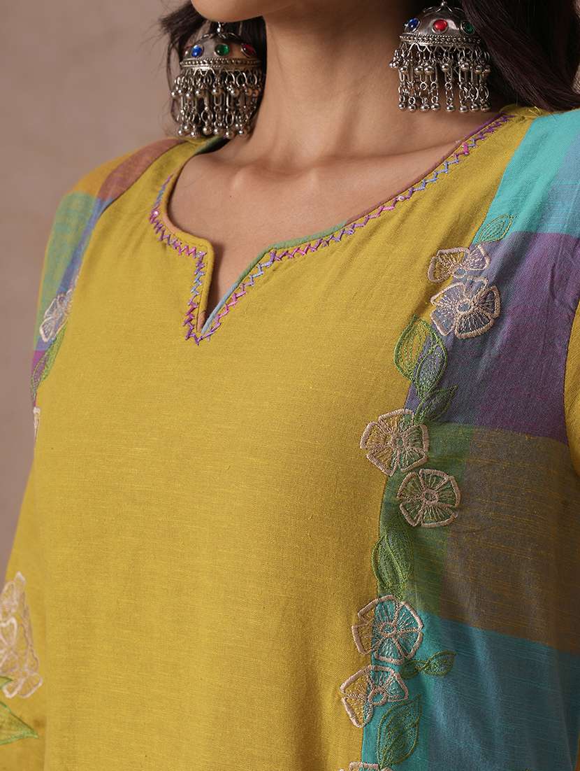 women printed three quarter sleeves kurta palazzo set with dupatta - 22665503 -  Standard Image - 1