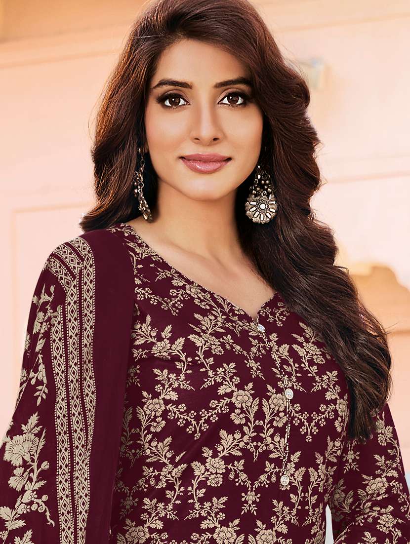 Women Printed Unstitched Suit Set - 22665847 -  Standard Image - 1