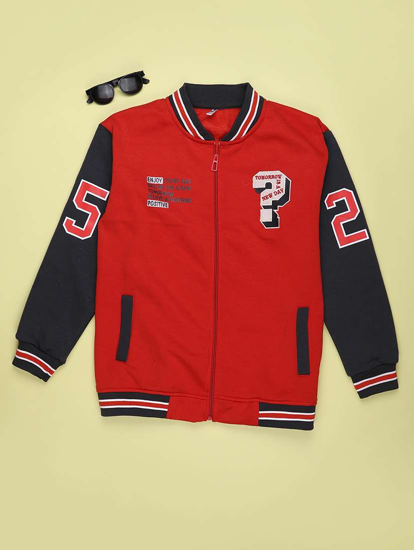 Boys Colourblocked Long Sleeves Varsity Jacket - 22686037 -  Standard Image - 1