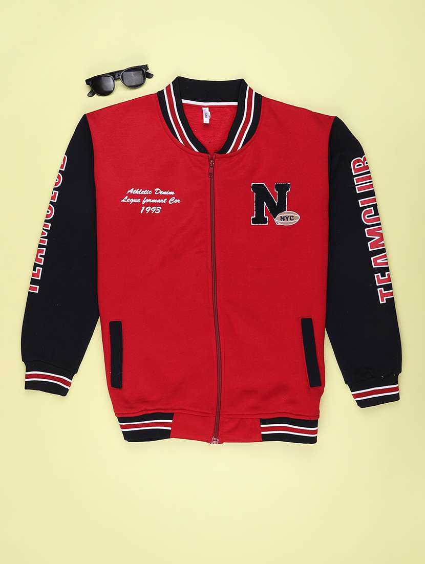 Boys Colourblocked Long Sleeves Varsity Jacket - 22686038 -  Standard Image - 1