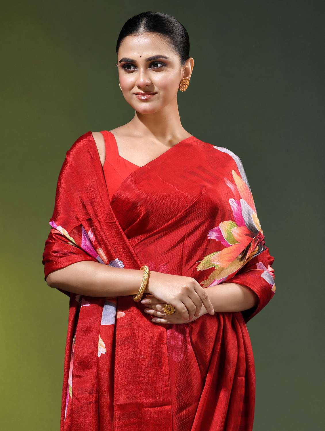 women printed casual wear saree - 22686174 -  Standard Image - 1