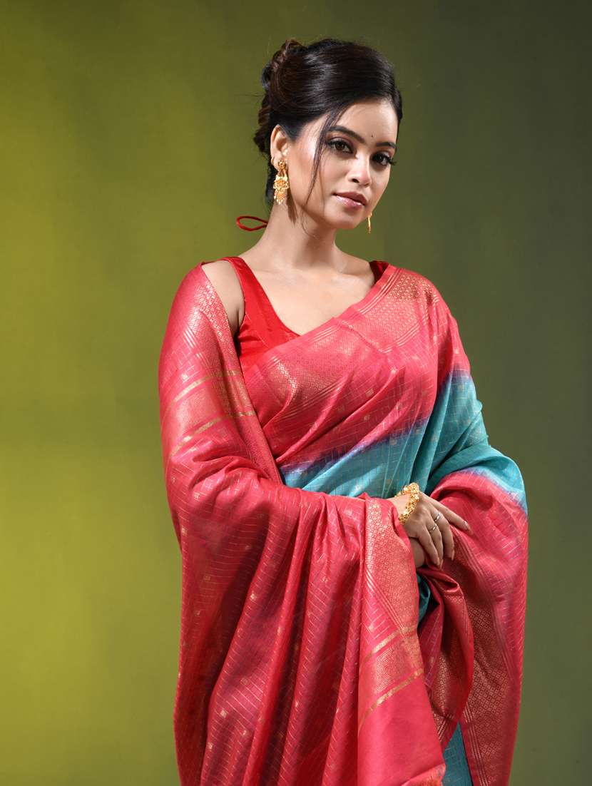 Women Self Design Handloom Saree With Blouse - 22686258 -  Standard Image - 1