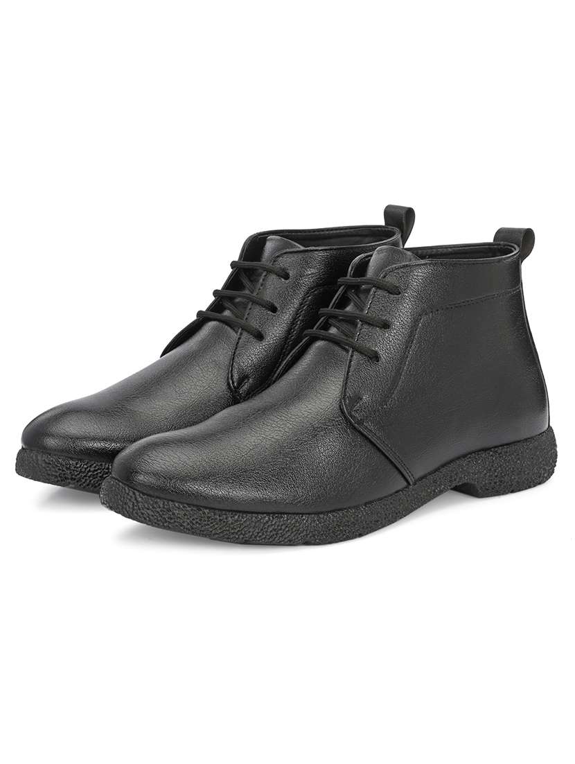 Men Solid Lace Up High Ankle Boots - 22686881 -  Standard Image - 1
