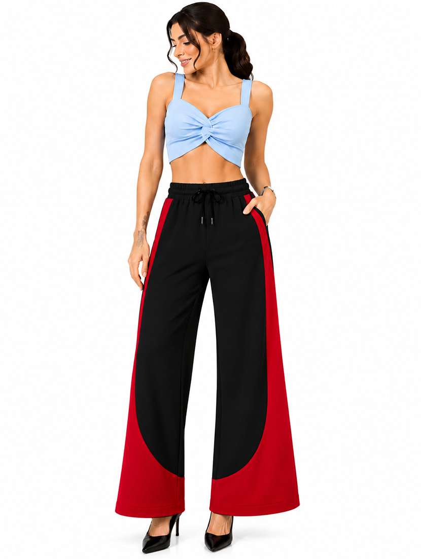 Women Colourblocked High Rise Regular Track Pant - 22687024 -  Standard Image - 4