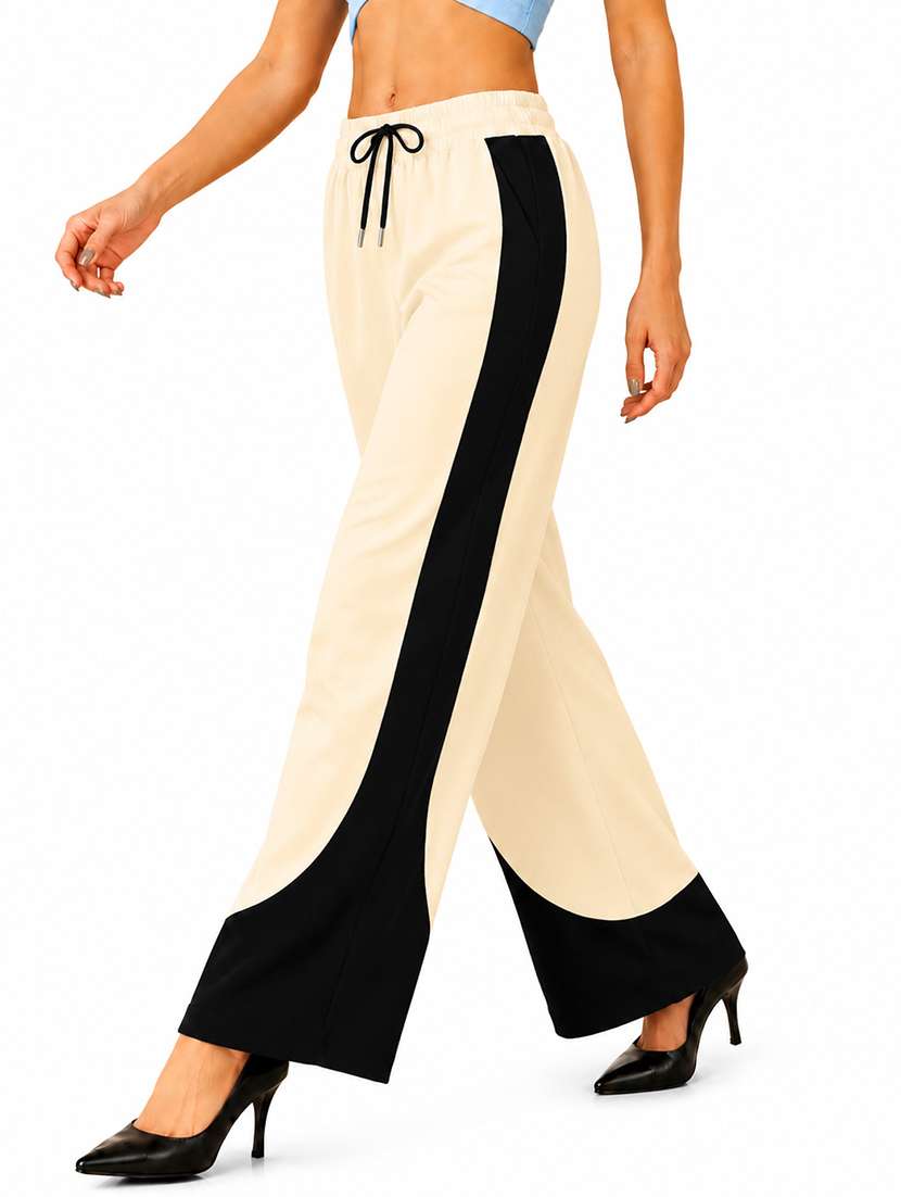 Women Colourblocked High Rise Regular Track Pant - 22687025 -  Standard Image - 1