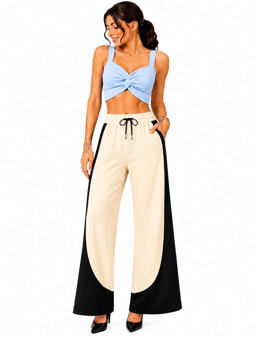 Women Colourblocked High Rise Regular Track Pant - 22687025 -  Standard Image - 4
