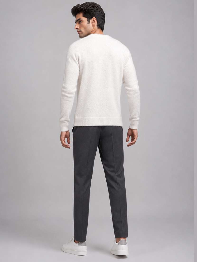 Men Self Design Long Sleeve Regular Fit Pullover - 22687397 -  Standard Image - 4
