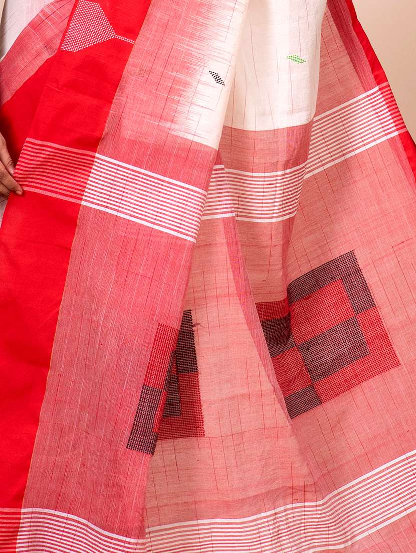 Women Self Design Handloom Saree With Blouse - 22687613 -  Standard Image - 1
