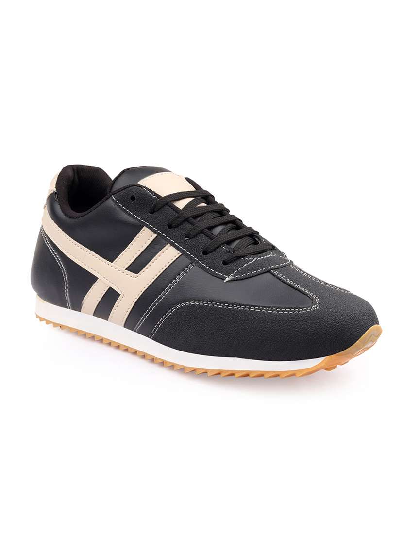 Men Black Lace Up Sneaker - 22687624 -  Standard Image - 1