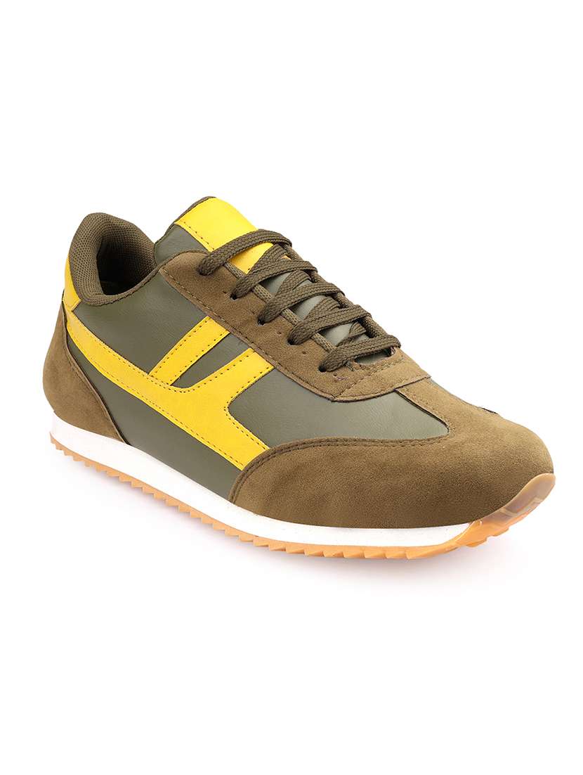 Men Green Lace Up Sneaker - 22687626 -  Standard Image - 1