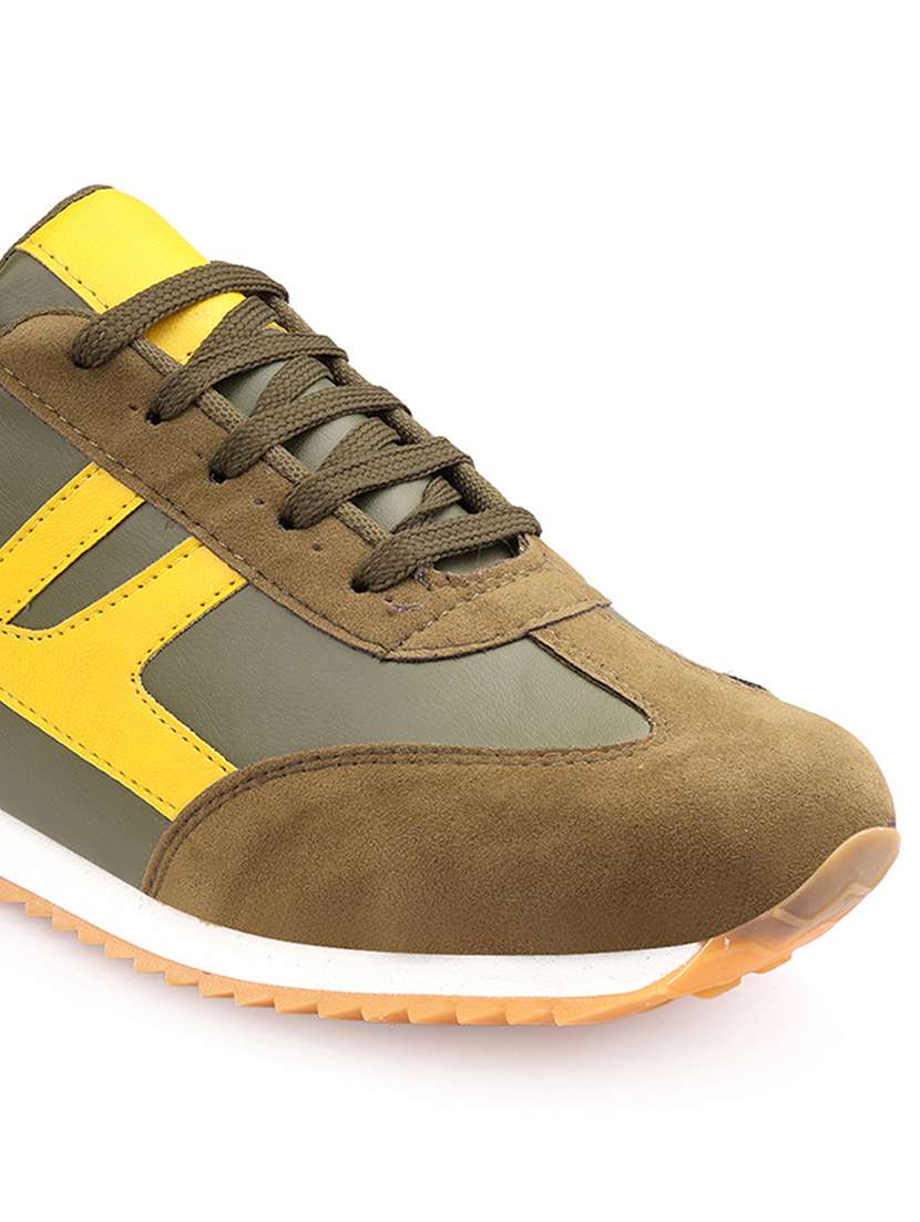 Men Green Lace Up Sneaker - 22687626 -  Standard Image - 4