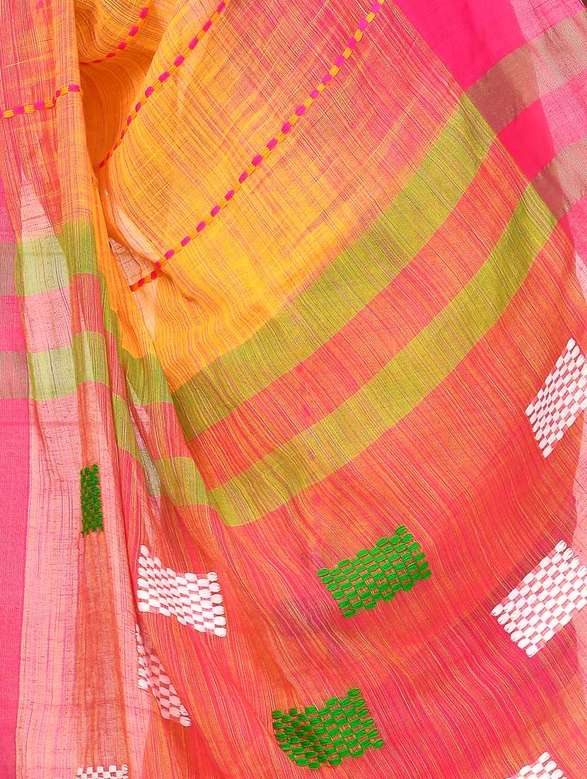 Women Self Design Handloom Saree With Blouse - 22688037 -  Standard Image - 1