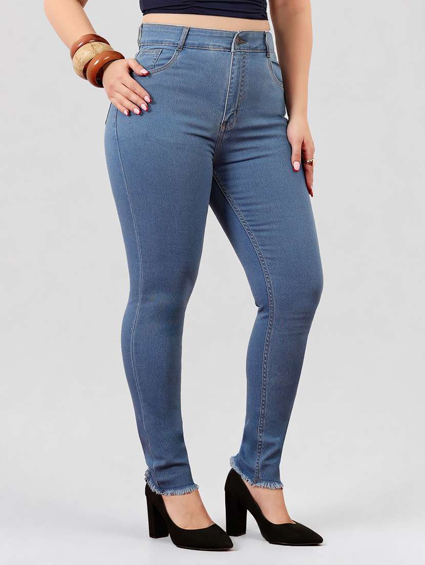 Women Solid High Rise Skinny Fit Jeans - 22688096 -  Standard Image - 1