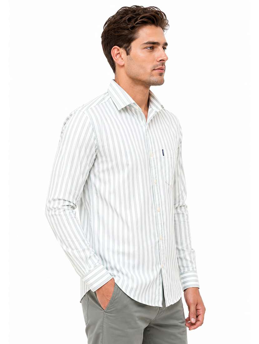 Men Striped Long Sleeve Regular Fit Casual Shirt - 22688399 -  Standard Image - 1