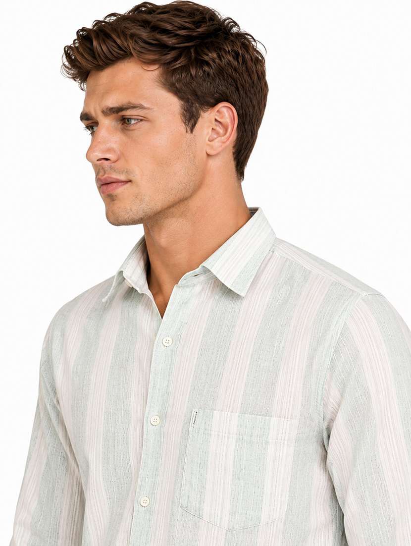 Men Striped Long Sleeve Regular Fit Casual Shirt - 22688400 -  Standard Image - 1