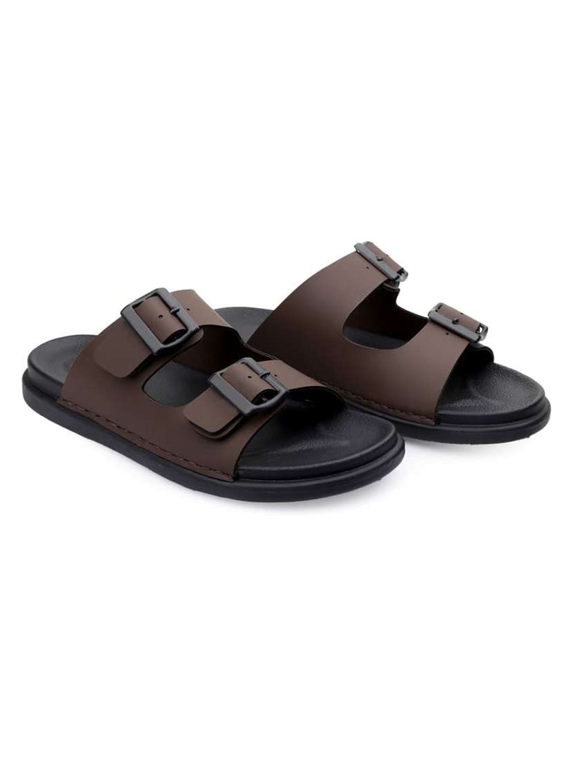 Men Solid Slip On Sandal - 22688471 -  Standard Image - 1