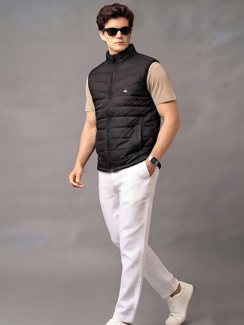 Men Solid Sleeveless Puffer Jacket - 22688691 -  Standard Image - 4