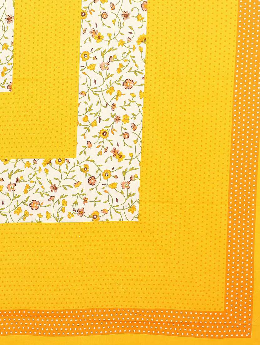 Timeless Trends Yellow 144 Tc Polka Dot Border Printed Double Bedsheet With 2 Pillow Covers - 22688839 -  Standard Image - 4
