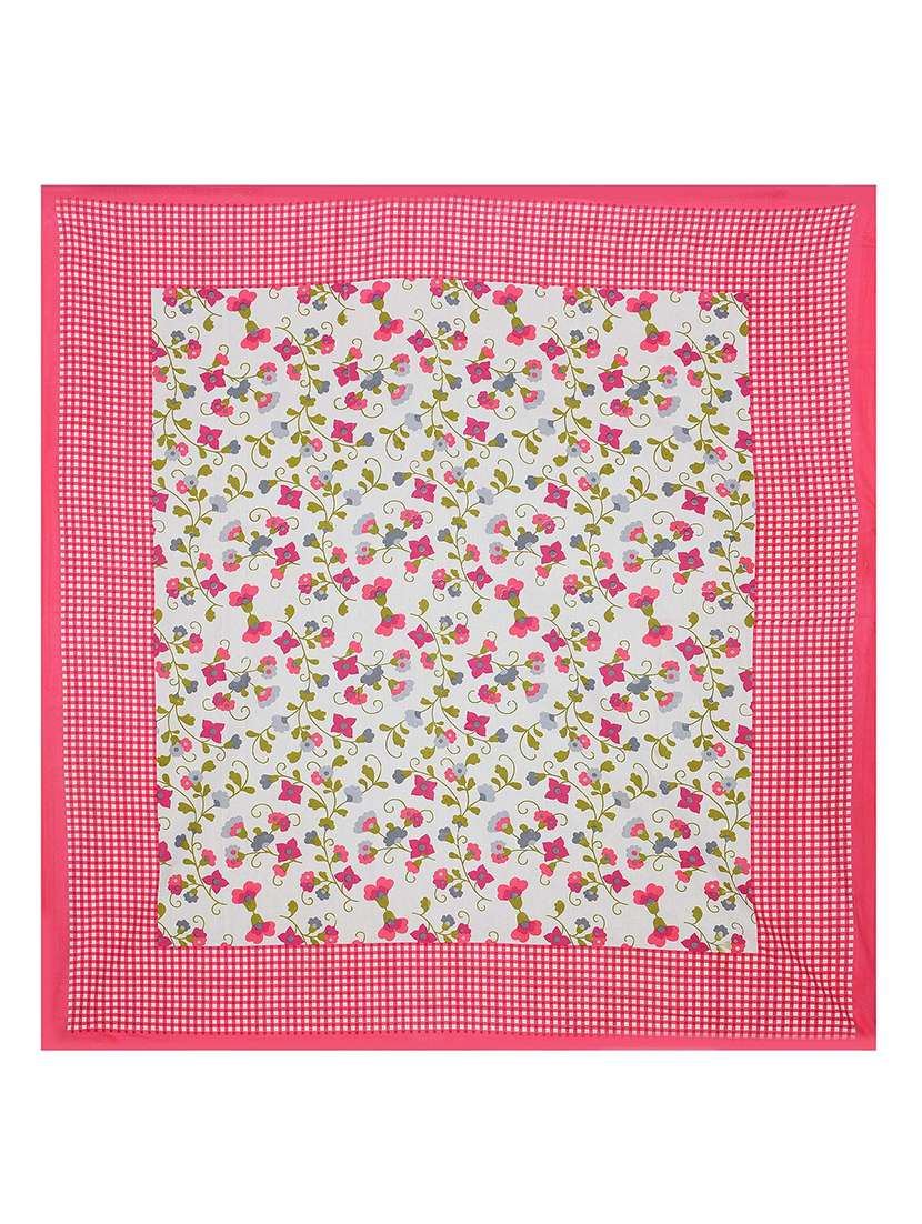 Timeless Trends Pink 144 Tc Small Checks Printed Double Bedsheet With 2 Pillow Covers - 22688842 -  Standard Image - 4