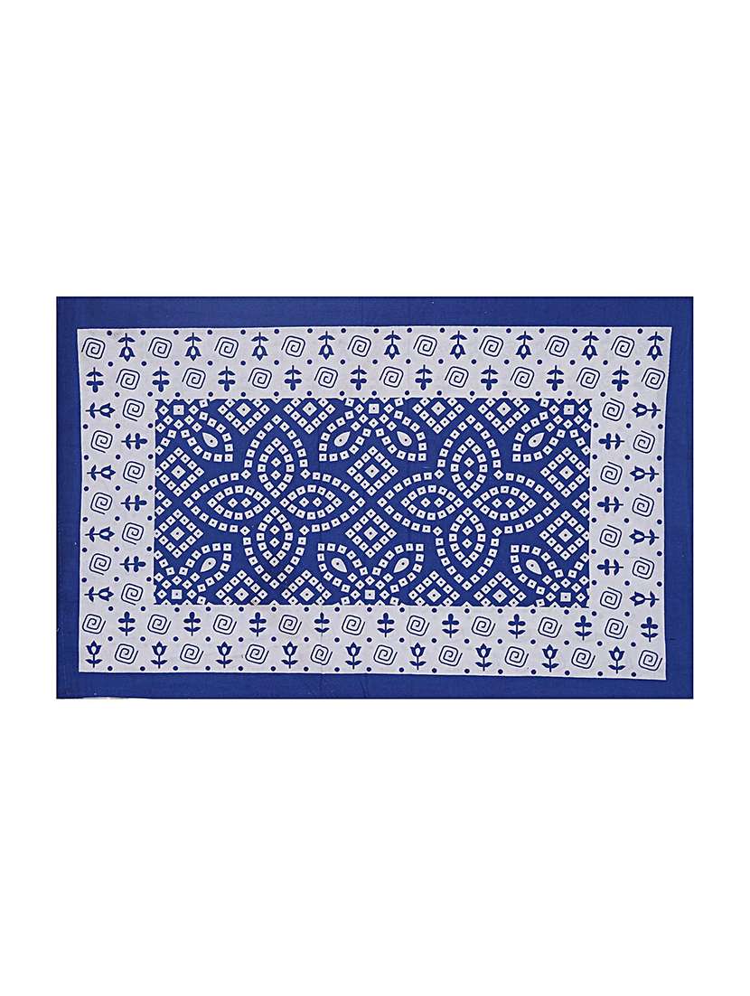 Timeless Trends Blue 144 Tc Traditional Bandhani Chunri Printed Double Bedsheet With 2 Pillow Covers - 22688844 -  Standard Image - 4
