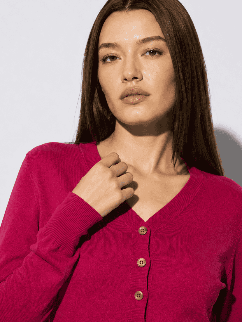 Women Solid Long Sleeve Cardigan - 22688897 -  Standard Image - 1