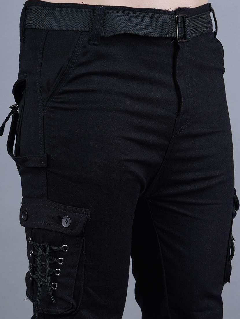 Men Solid Mid Rise Regular Fit Jogger - 22689211 -  Standard Image - 1