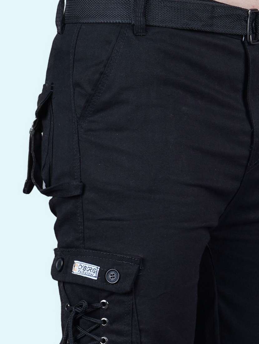 Men Solid Mid Rise Regular Fit Jogger - 22689220 -  Standard Image - 1