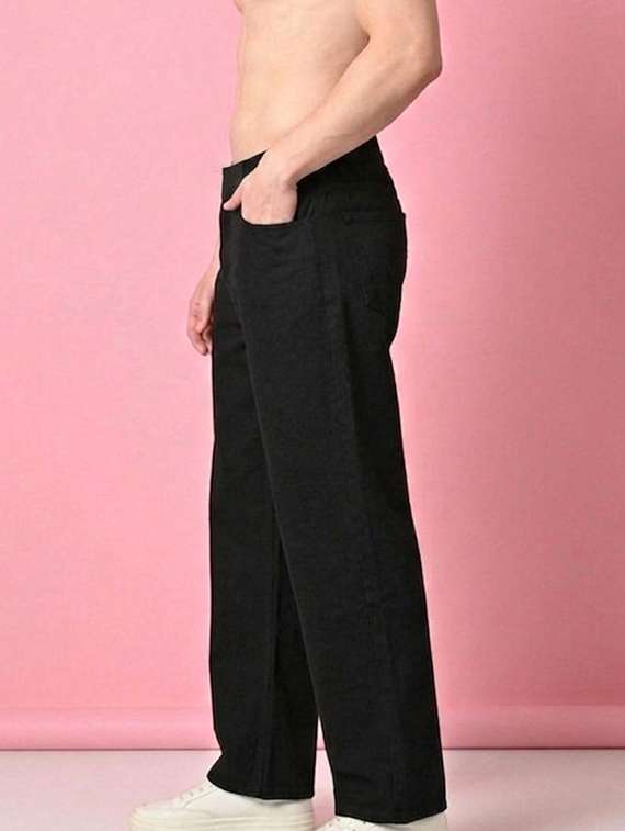 Men Plain Mid Rise Full Length Relaxed Fit Jeans - 22689488 -  Standard Image - 1