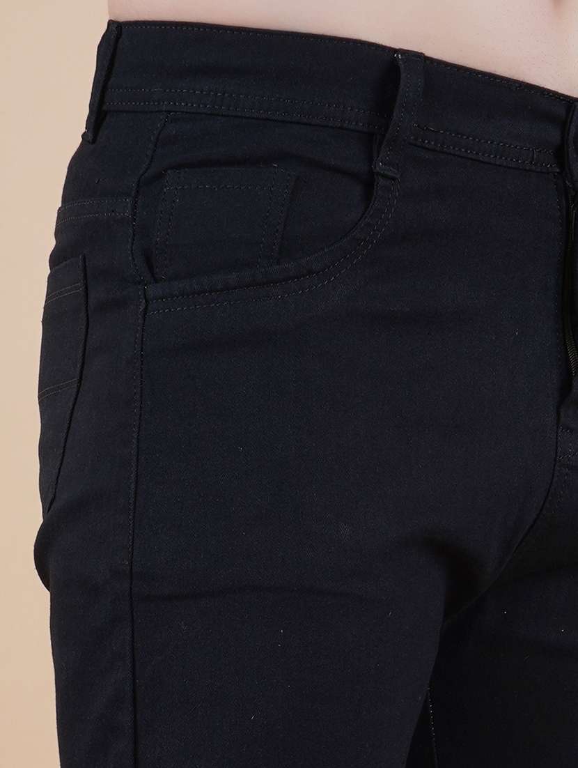 Men Slash Knee Mid Rise Full Length Straight Jeans - 22689865 -  Standard Image - 1