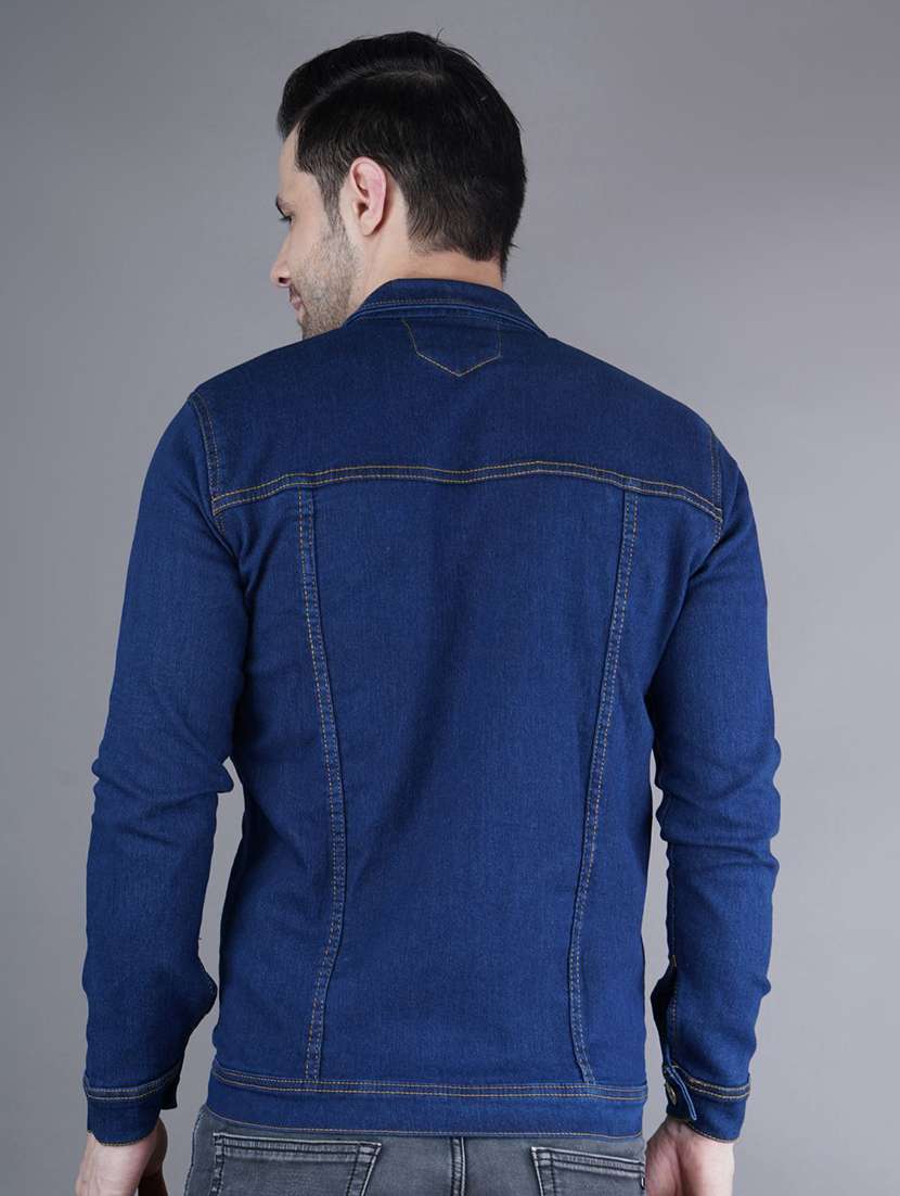 Men Solid Long Sleeves Denim Jacket - 22690022 -  Standard Image - 1
