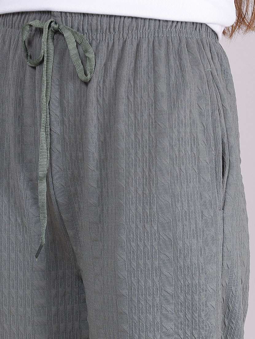 Women Self Design Mid Rise Straight Trouser - 22690760 -  Standard Image - 1