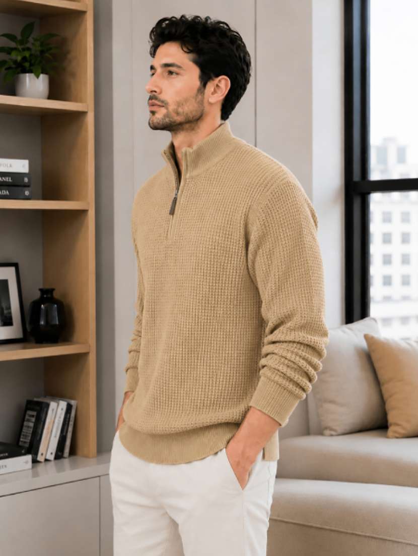 men self design long sleeve regualr fit pullover - 22690836 -  Standard Image - 1