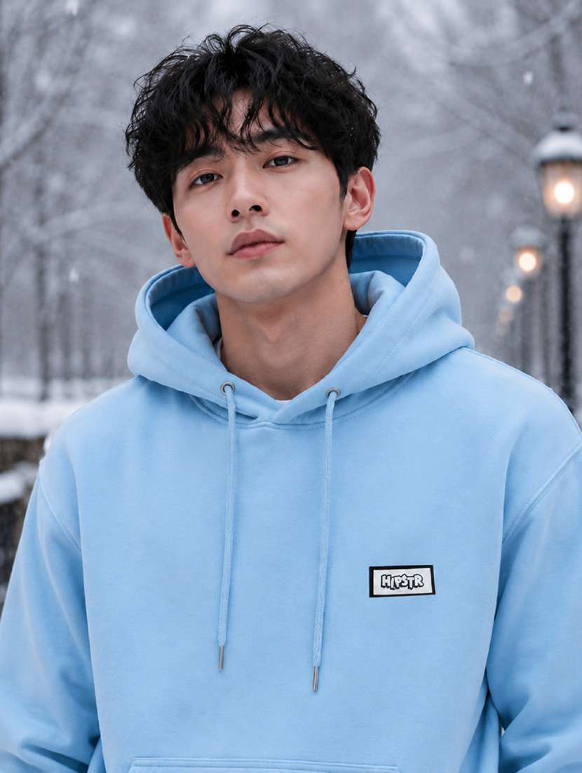 Men Solid Long Sleeves Hooded Sweatshirt - 22690840 -  Standard Image - 1