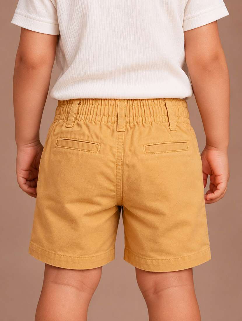 Boys Solid Mid Rise Regular Fit Shorts - 22690860 -  Standard Image - 1