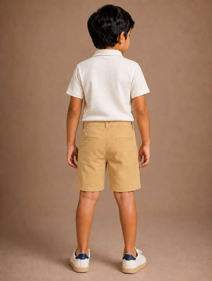 Boys Solid Mid Rise Regular Fit Shorts - 22690861 -  Standard Image - 1