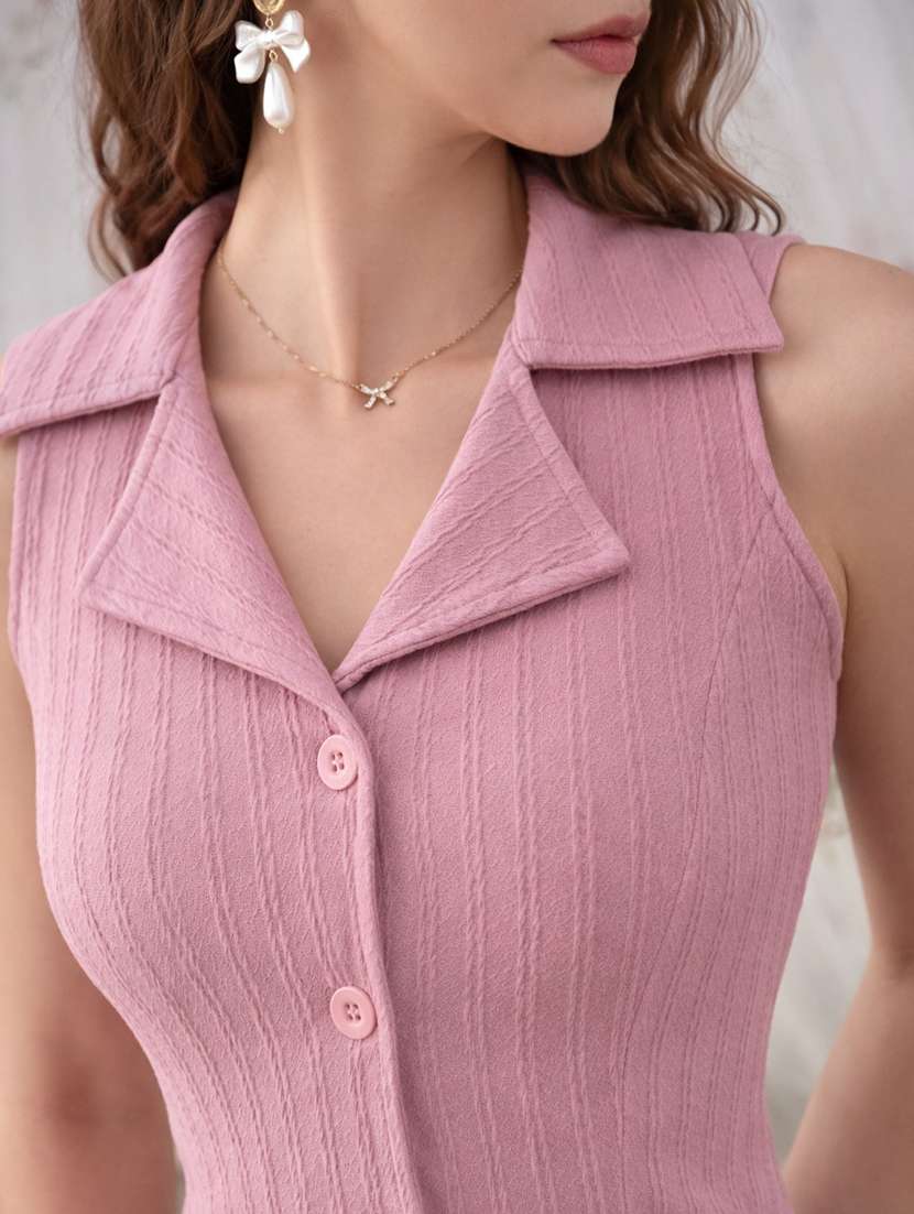 Women Self Design Sleeveless Regular Top - 22691012 -  Standard Image - 1