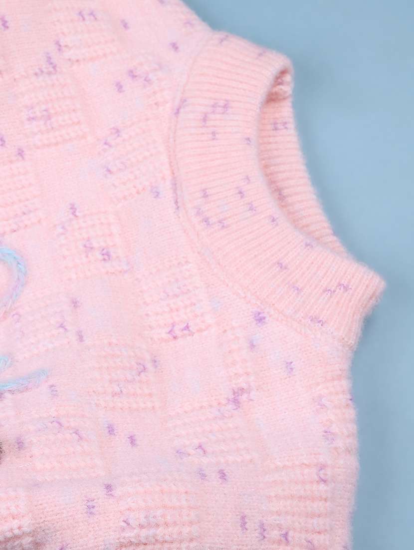 Girls Self Design Long Sleeves Regular Sweater - 22691737 -  Standard Image - 4