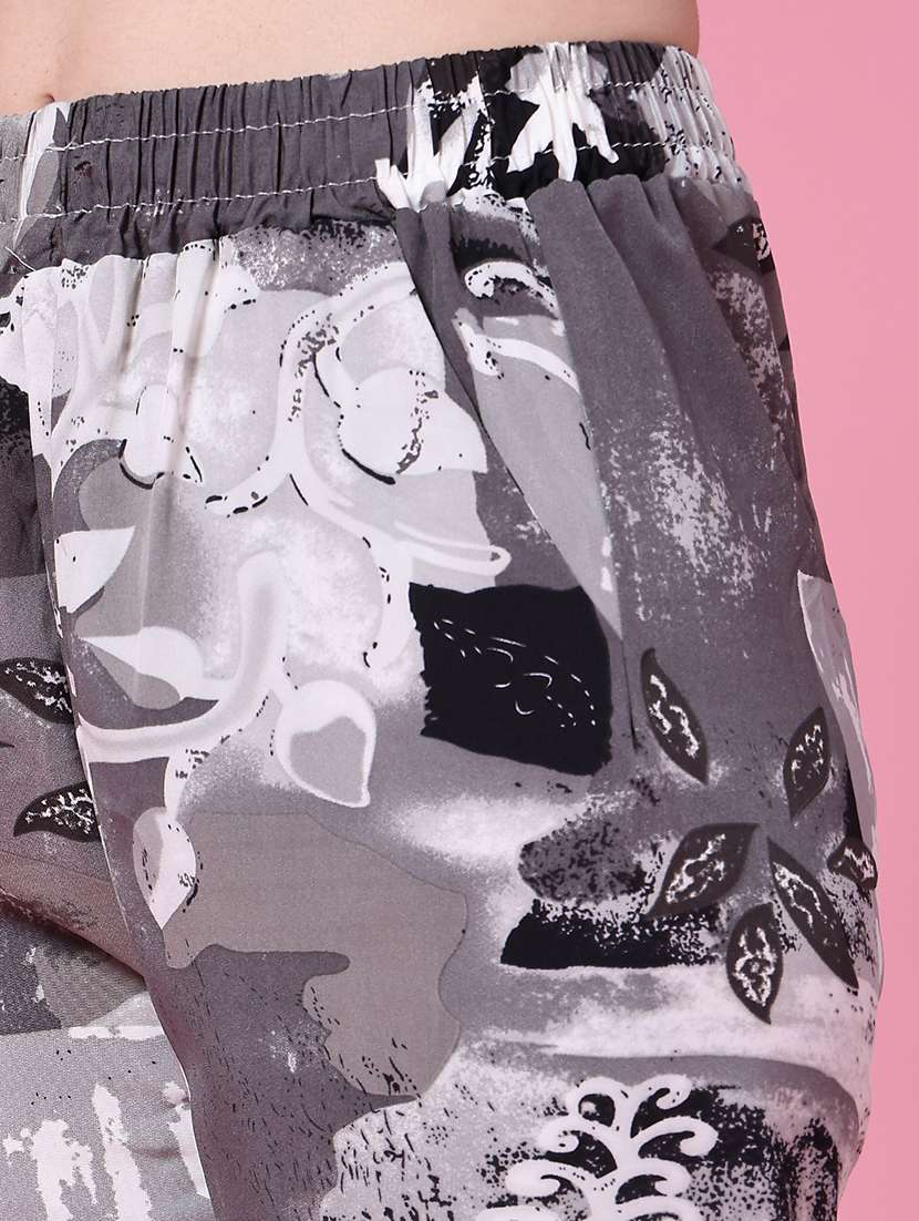 Women Printed Mid Rise Wide Leg Trouser - 22691965 -  Standard Image - 1