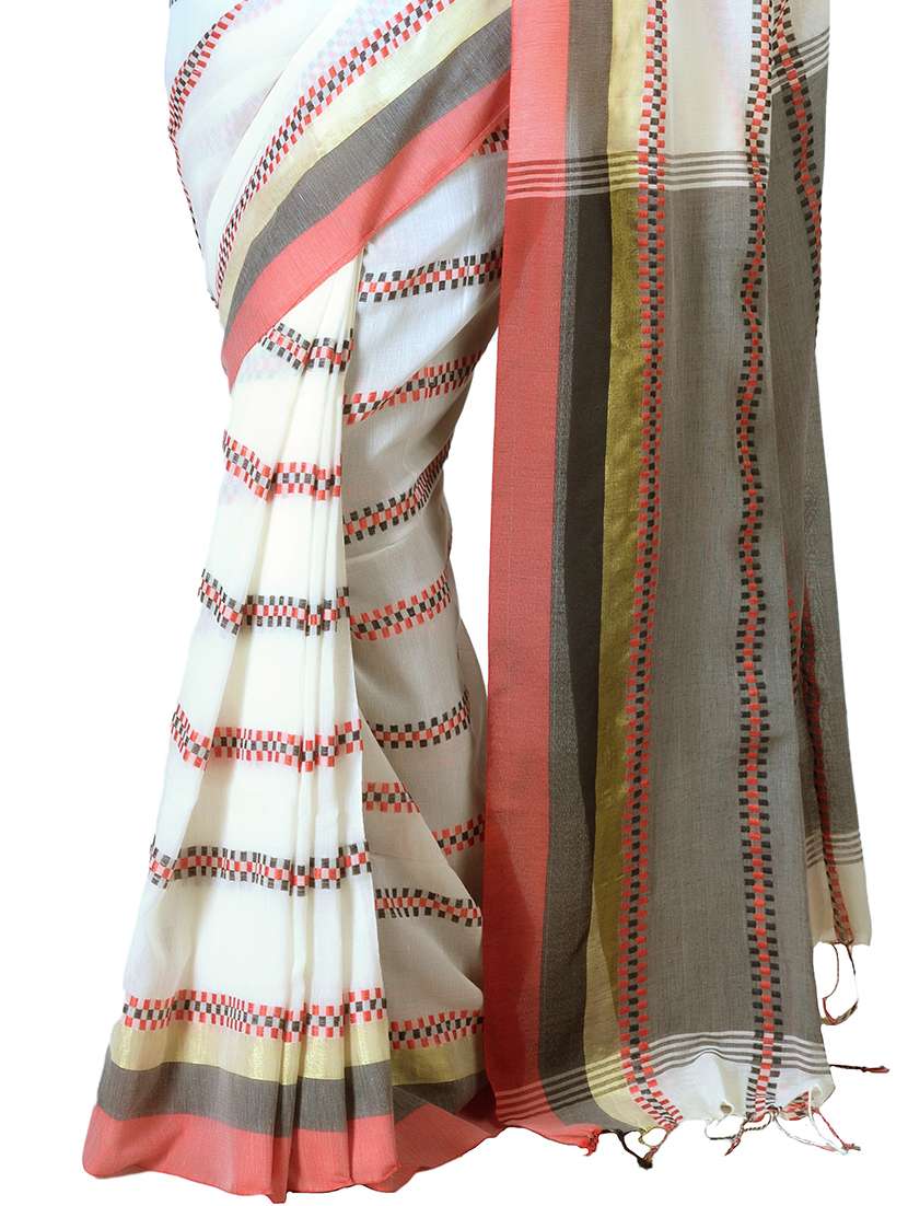 Women Self Design Handloom Saree With Blouse - 22692334 -  Standard Image - 1